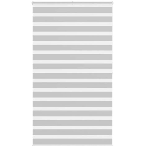 Estor cebra gris claro 135x200cm tejido ancho 130,9cm poliéster