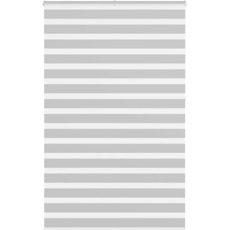 Estor cebra gris claro 145x230cm tejido ancho 140,9cm poliéster