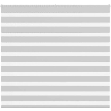 Estor cebra gris claro 160x150cm tejido ancho 155,9cm poliéster