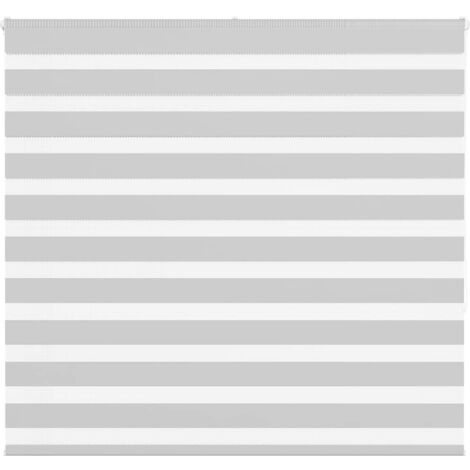 Estor cebra gris claro 165x150cm tejido ancho 160,9cm poliéster