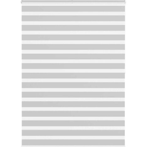 Estor cebra gris claro 165x200cm tejido ancho 160,9cm poliéster