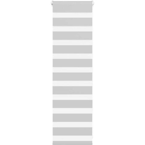 Estor cebra gris claro 40x100cm tejido ancho 35,9 cm poliéster