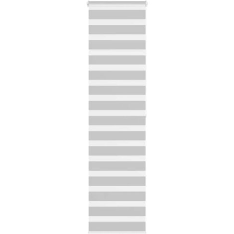 Estor cebra gris claro 65x200cm tejido ancho 60,9 cm poliéster