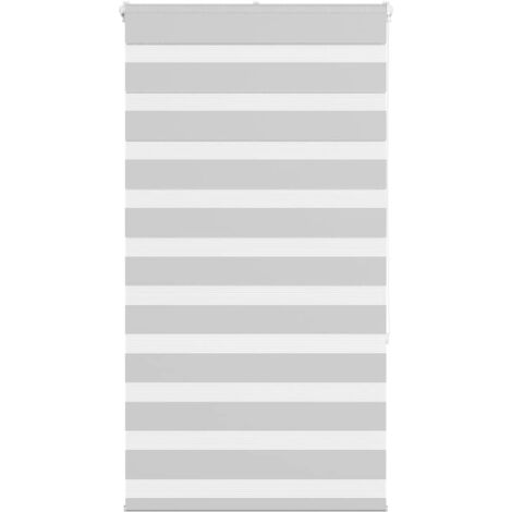 Estor cebra gris claro 75x150 cm tejido ancho 70,9 cm poliéster