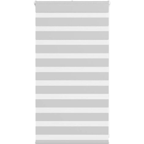 Estor cebra gris claro 80x100cm tejido ancho 75,9 cm poliéster