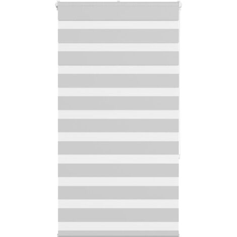 Estor cebra gris claro 80x150 cm tejido ancho 75,9 cm poliéster