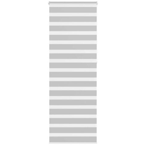 Estor cebra gris claro 90x230 cm tejido ancho 85,9 cm poliéster