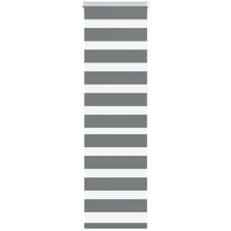 Estor cebra gris oscuro 50x100cm tejido ancho 45,9 cm poliéster