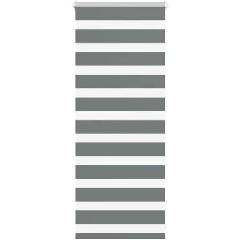 Estor cebra gris oscuro 55x100cm tejido ancho 50,9 cm poliéster