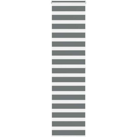 Estor cebra gris oscuro 55x200cm tejido ancho 50,9 cm poliéster