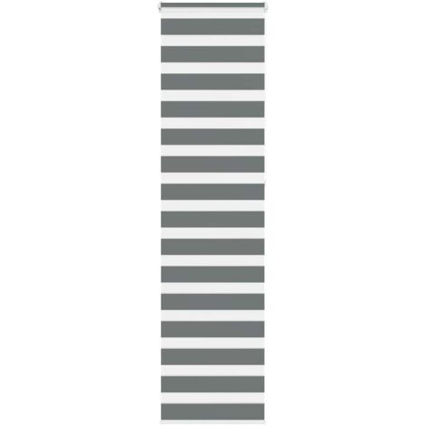 Estor cebra gris oscuro 55x230cm tejido ancho 50,9 cm poliéster
