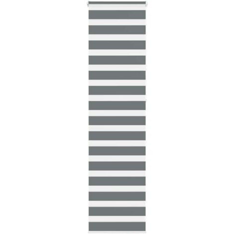 Estor cebra gris oscuro 60x230cm tejido ancho 55,9 cm poliéster