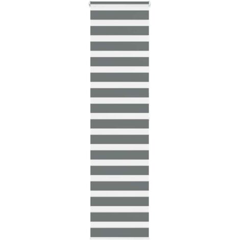 Estor cebra gris oscuro 65x200cm tejido ancho 60,9 cm poliéster