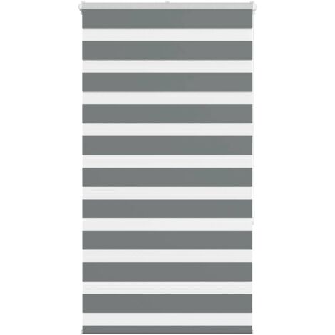 Estor cebra gris oscuro 75x150cm tejido ancho 70,9 cm poliéster