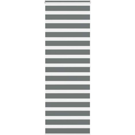 Estor cebra gris oscuro 75x200cm tejido ancho 70,9 cm poliéster