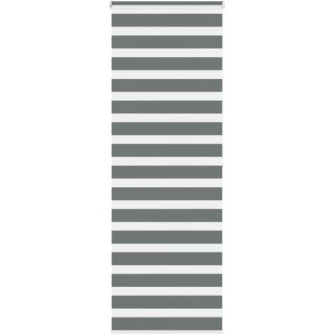 Estor cebra gris oscuro 80x200cm tejido ancho 75,9 cm poliéster