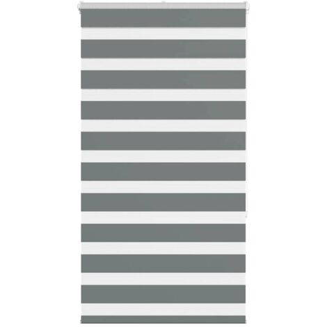 Estor cebra gris oscuro 85x150cm tejido ancho 80,9 cm poliéster