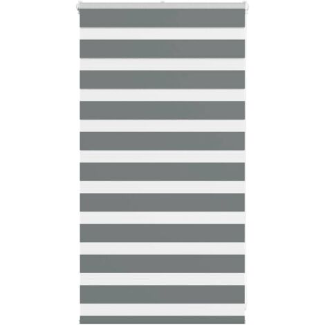 Estor cebra gris oscuro 90x100cm tejido ancho 85,9 cm poliéster
