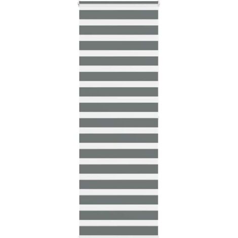 Estor cebra gris oscuro 90x200cm tejido ancho 85,9 cm poliéster