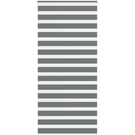Estor cebra gris oscuro 95x200cm tejido ancho 90,9 cm poliéster