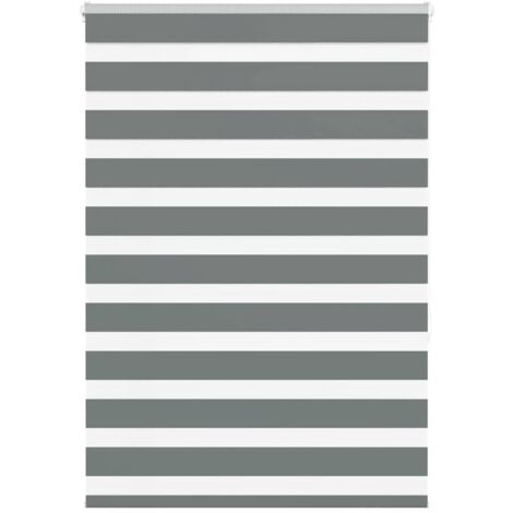 Estor cebra gris oscuro tejido ancho 100,9 cm poliéster