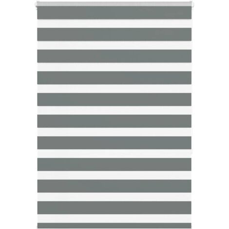 Estor cebra gris oscuro tejido ancho 110,9 cm poliéster