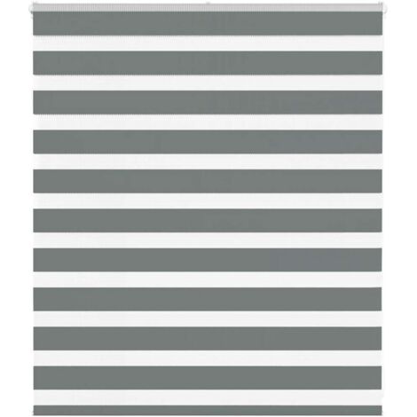 Estor cebra gris oscuro tejido ancho 115,9 cm poliéster