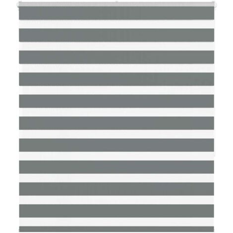 Estor cebra gris oscuro tejido ancho 120,9 cm poliéster