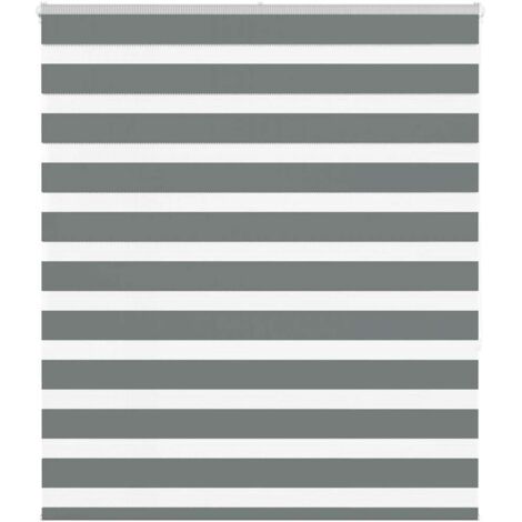 Estor cebra gris oscuro tejido ancho 125,9 cm poliéster