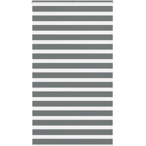 Estor cebra gris oscuro tejido ancho 130,9 cm poliéster