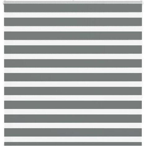 Estor cebra gris oscuro tejido ancho 135,9 cm poliéster