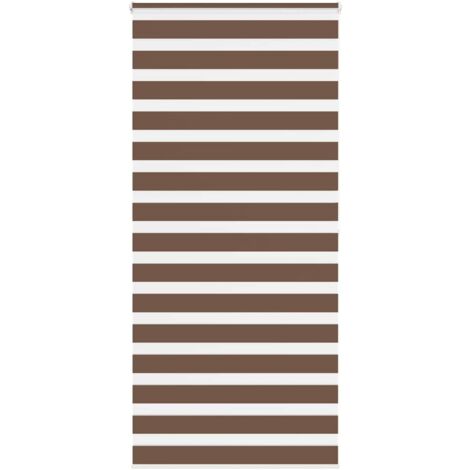 Estor cebra marrón 105x200 cm tejido ancho 100,9 cm poliéster