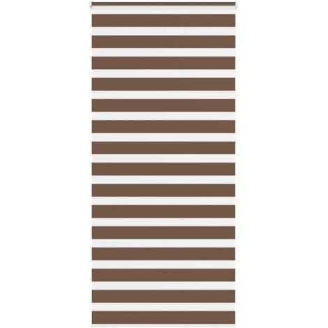 Estor cebra marrón 110x230 cm tejido ancho 105,9 cm poliéster