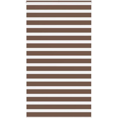 Estor cebra marrón 125x200 cm tejido ancho 120,9 cm poliéster