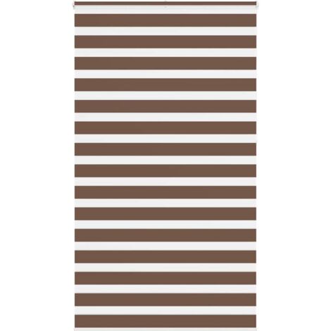 Estor cebra marrón 135x230 cm tejido ancho 130,9 cm poliéster