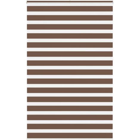 Estor cebra marrón 140x230 cm tejido ancho 135,9 cm poliéster