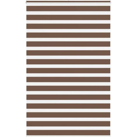 Estor cebra marrón 145x200 cm tejido ancho 140,9 cm poliéster