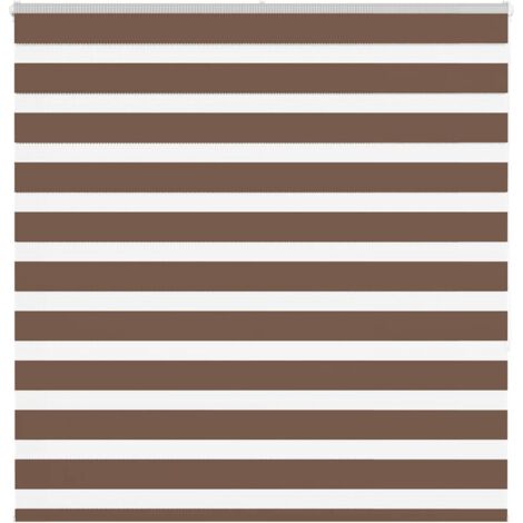 Estor cebra marrón 150x150 cm tejido ancho 145,9 cm poliéster