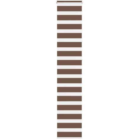 Estor cebra marrón 40x230 cm tejido ancho 35,9 cm poliéster