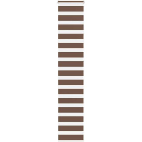 Estor cebra marrón 45x230 cm tejido ancho 40,9 cm poliéster