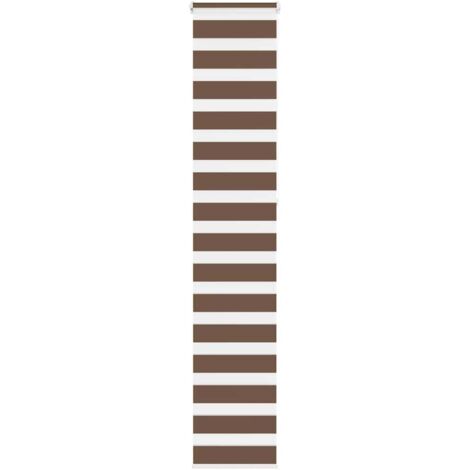 Estor cebra marrón 50x230 cm tejido ancho 45,9 cm poliéster