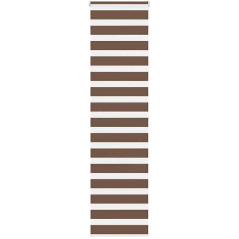 Estor cebra marrón 55x200 cm tejido ancho 50,9 cm poliéster
