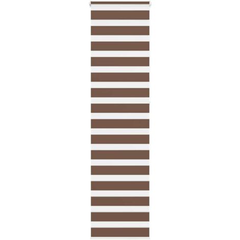 Estor cebra marrón 60x230 cm tejido ancho 55,9 cm poliéster
