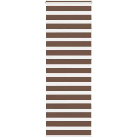Estor cebra marrón 75x230 cm tejido ancho 70,9 cm poliéster