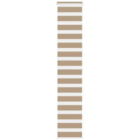 Estor cebra marrón arena tejido ancho 45,9 cm poliéster