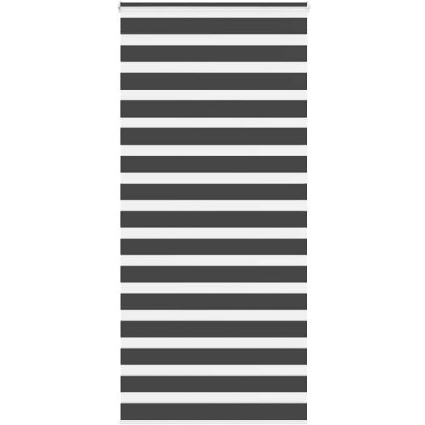 Estor cebra negro 100x200 cm tejido ancho 95,9 cm poliéster