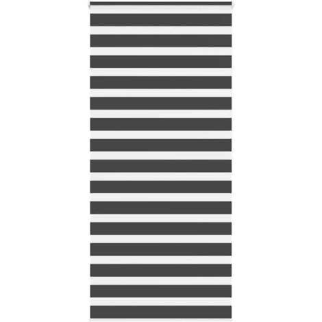 Estor cebra negro 105x200 cm tejido ancho 100,9 cm poliéster