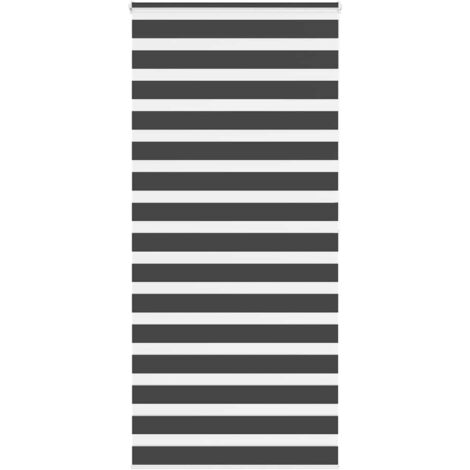 Estor cebra negro 110x200 cm tejido ancho 105,9 cm poliéster