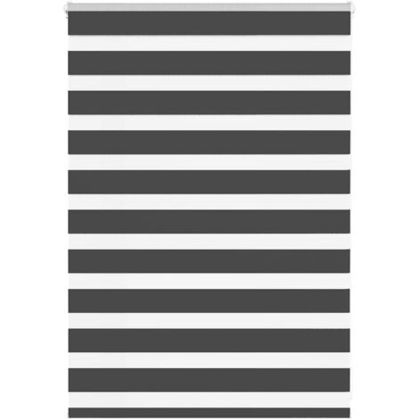 Estor cebra negro 115x100 cm tejido ancho 110,9 cm poliéster