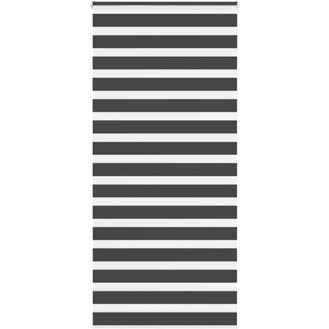 Estor cebra negro 115x230 cm tejido ancho 110,9 cm poliéster